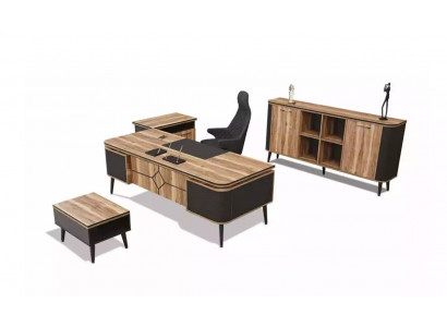 Houten bureau voor werkkamer kantoor meubels, design meubels, 220x90 tafel.