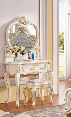 Slaapkamer set Bed 2x Nachtkastjes Kaptafel Krukje Commode 6 delig Luxe