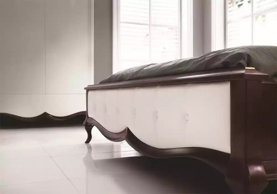 Bedbekledingontwerp Luxe Tweepersoons Hotelbedden Barok Houten Meubelen Nieuw