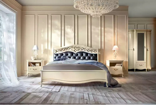 Bed meubels Ontwerp Bedden wit Tweepersoonsbed Luxe Slaapkamer Hout