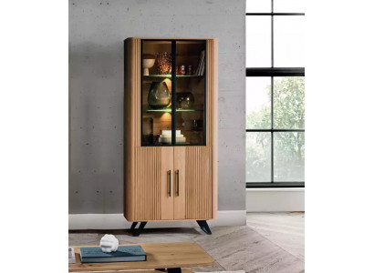 Vitrine meubels woonkamer kast beige glazen vitrinekasten Nieuw