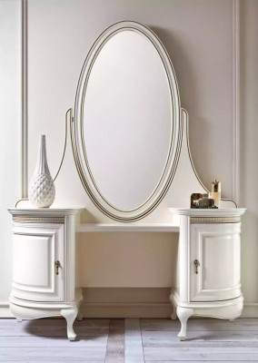 Make-up tafel Spiegel Slaapkamer Luxe meubels beige Consoles Sideboard Tafel