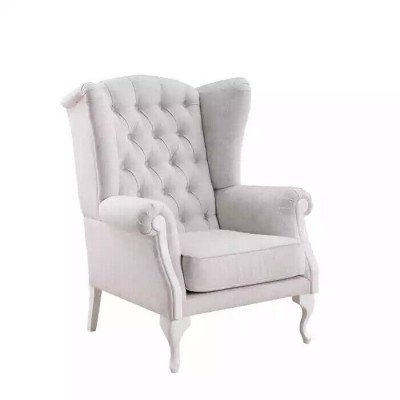 Fauteuil Zits Solo-ontwerp Witte bekleding Woonkamer Meubels Tv-Luie stoel