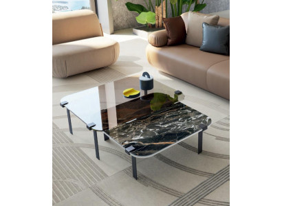 Salontafels Tafel Luxe Glazen Tafels Consoles Ontwerp Italiaanse Meubels Set 2x