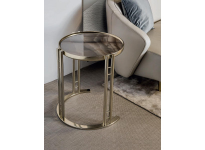 Salontafel Bijzettafel Glas Roestvrij staal Bijzettafel Meubels Design Italië - Salontafel Bijzettafel Glas Roestvrij staal Bijzettafel Meubels Ontwerp Italië