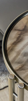 Salontafel Bijzettafel Glas Roestvrij staal Bijzettafel Meubels Design Italië - Salontafel Bijzettafel Glas Roestvrij staal Bijzettafel Meubels Ontwerp Italië