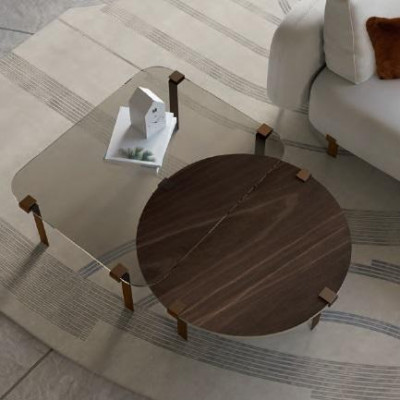 Salontafels Koffietafel Designer Tafel Woonkamertafel Bizzotto Nieuw Set van 2