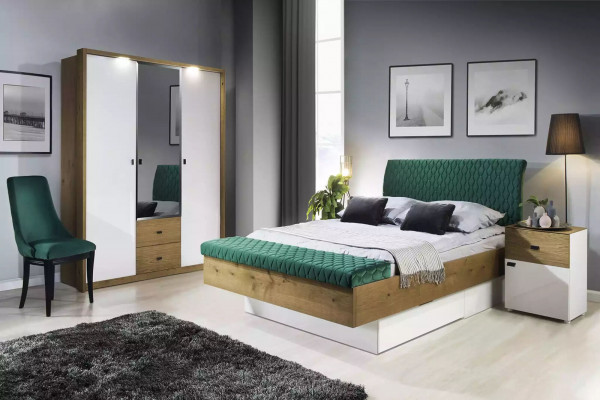 Luxe bedontwerp Dubbele hotelbedden Koninklijk houten meubilair Massief hout