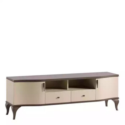 Woonkamer meubels woonkast tv-standaard wandplank hout beige modern dressoir