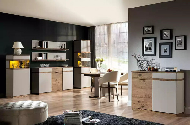 Ladenkast met 3 laden Dressoir wit Houten dressoir modern