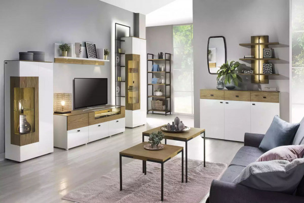 Ontwerp wandkast plank wand rekken woonkamer tv-standaard hout
