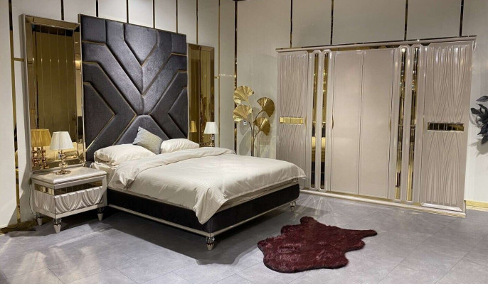 Stel slaapkamerbed 2x nachtkastjes 3-dlg. luxe compleet set design nieuw