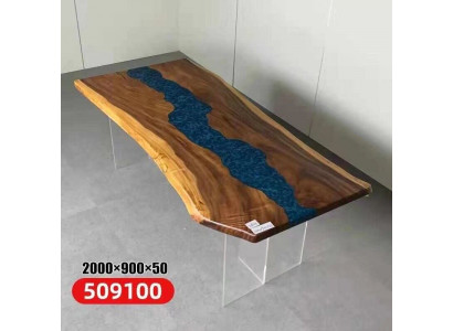 Eettafel Rivier Water Riviertafel Echt hout Riviertafel 200x90 Tafels Epoxyhars Nieuw