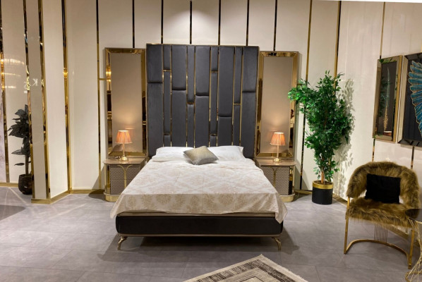 Slaapkamer set Bed 2x Nachtkastjes luxe 3-delig Compleet Sets Bedden
