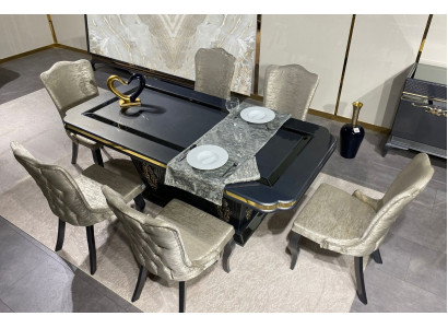 Eetkamerset Eetgroep Tafel 7-delig Compleet Set Eettafel 6 Stoelen Set