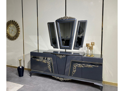 Sideboard Moderne Kommode Anrichte Schrank mit 3 Spiegel Stauraum Barock  Sideboard Moderne Ladenkast Kabinet met 3 spiegels Opbergruimte Barok