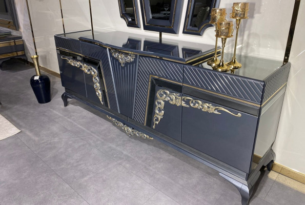 Sideboard Moderne Kommode Anrichte Schrank mit 3 Spiegel Stauraum Barock  Sideboard Moderne Ladenkast Kabinet met 3 spiegels Opbergruimte Barok