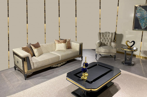 Ontwerp banken gestoffeerde banken textiel relax bankstel 3+1 zits set