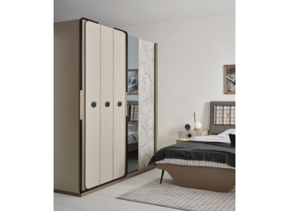 Moderne kledingkast Luxe kast Houten kasten Glas Slaapkamer nieuw