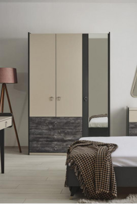 Kledingkast Kast Multifunctionele kledingkast Grijs Materiaal Hout Kasten