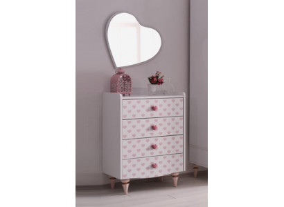 Commode Spiegel Hout Set Modern Design Meubels Nieuw Groep Wit Luxe 2-dlg.