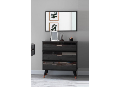 Moderne commode met spiegel Luxe modern ontwerp Slaapkamer houten set 2-delig