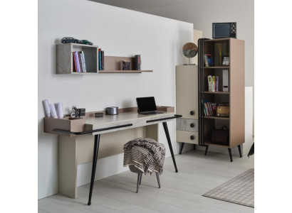 luxe kantoormeubelset, werktafel, plank, moderne stijlvolle meubels