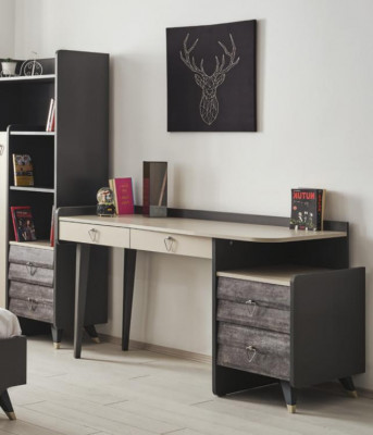 Moderne luxe grijze houten bureau slaapkamer meubels Stijlvol Nieuw