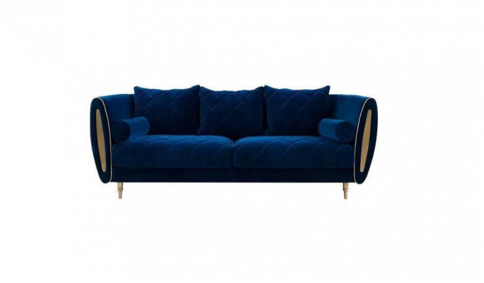 Ontwerp Blauw 3-zits Relaxbanken Bank Stoffen Bekledingstoffen Bankstellen