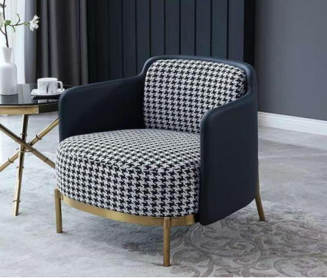 Stijlvolle veelkleurige fauteuil moderne fauteuil tv-bank textielfauteuil
