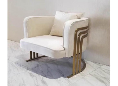 Hoge kwaliteit textiel fauteuil Stijlvolle witte fauteuil Moderne fauteuil televisiebank