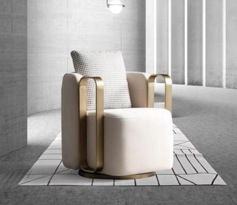 Ontwerp Luxe Fauteuil Stoel Bank 1-Zits Tv Lounge Ligbank Textiel