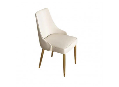 Moderne Stijl Stijlvolle Fauteuil Stoel Wit Zitting Bekleding Design Metaal Nieuw