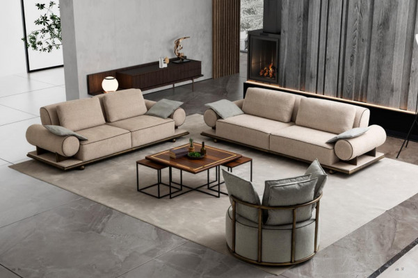 Luxe bankstel bankstel banken 4 3 1 zits stof 3-delig bankstel set