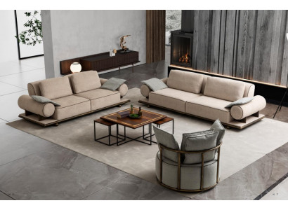 Luxe bankstel bankstel banken 4 3 1 zits stof 3-delig bankstel set