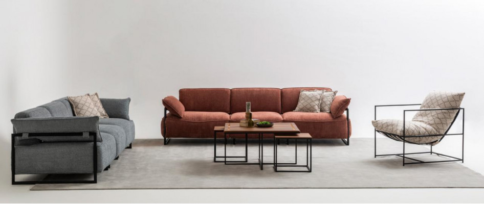 Luxe bankstel 2x vierzits designer fauteuil woonkamerbanken.