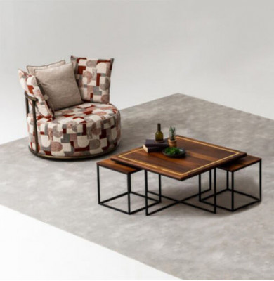 Ontwerp stof Multicolor bank fauteuil 1-zits gestoffeerde banken lounge club nieuw