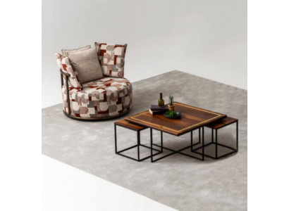 Ontwerp stof Multicolor bank fauteuil 1-zits gestoffeerde banken lounge club nieuw