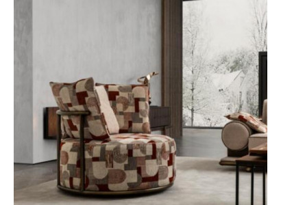 Modern veelkleurige fauteuil ontwerp bank luxe relax textiel lounge bekleding.