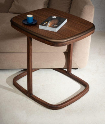 Donkerbruine bijzettafel woonkamer houten salontafel koffietafel