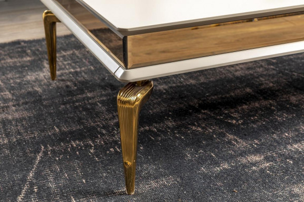 Witte woonkamer salontafel ontwerper bijzettafel roestvrijstalen tafel nieuw