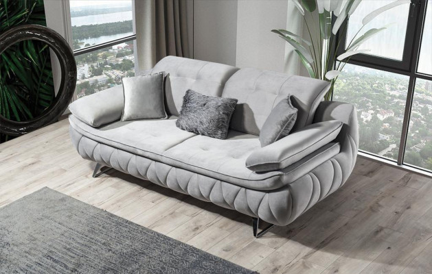 Woonkamerset 3-delig Zwart Wit 2x Banken met Fauteuil Modern Design Textiel  Woonkamerset 3-delig Zwart Wit 2x Banken met Fauteuil Modern Design Textiel