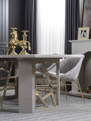 Eetkamer Moderne meubels Luxe eettafel 4 stoelen Moderne set