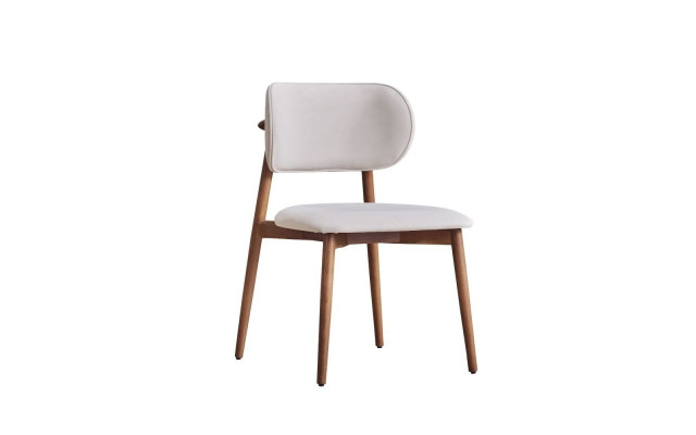 Witte textielstoel ontwerper eenpersoons stijlvolle eetkamerstoelen stoelen