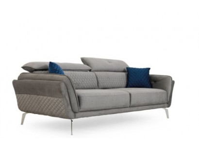 Grijze stoffen bank Luxe gestoffeerde bank Moderne driezits textiel meubels