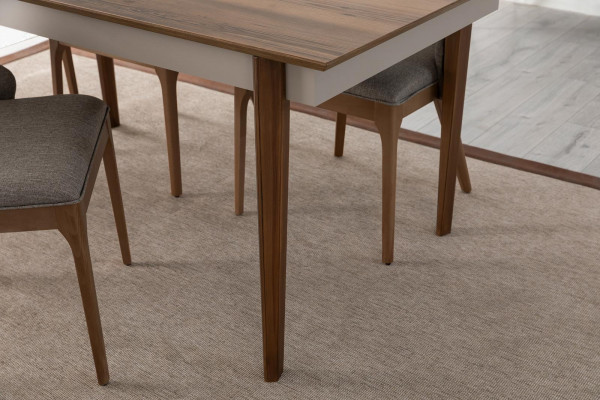 Grote eetkamer bruine tafel Houten meubels Designer eettafels