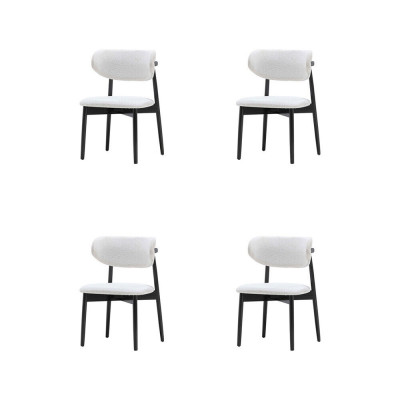 Eetkamerstoelen Wit-Zwarte Stoelenset Designer Armstoelen
