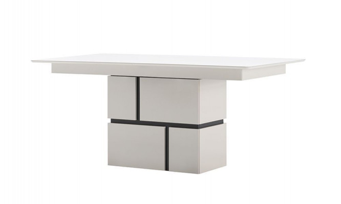Witte eettafel Eettafel Luxe houten uitschuifbare tafel Nieuw