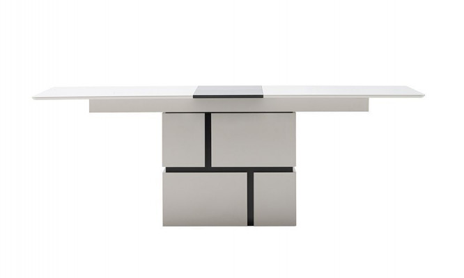 Witte eettafel Eettafel Luxe houten uitschuifbare tafel Nieuw