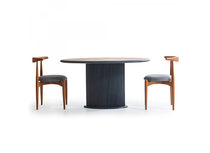 Eetgroep Complete Eetkamer Eettafel Stoelen 5-delig Bruin Klassiek